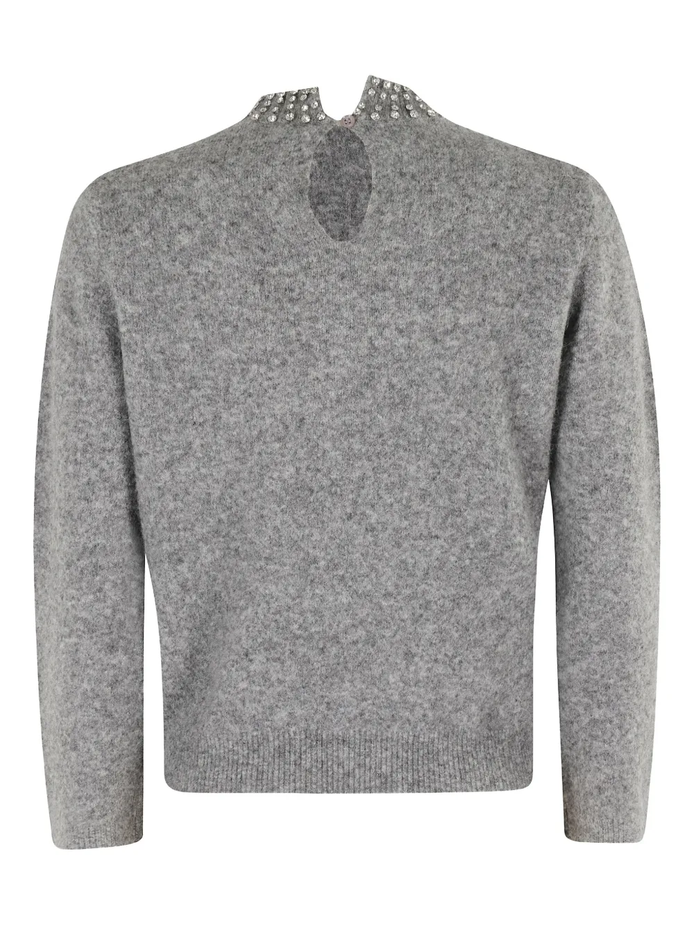 Seventy Trui met verfraaide hals Grijs