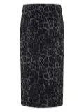 Federica Tosi leopard-print pencil skirt - Grey