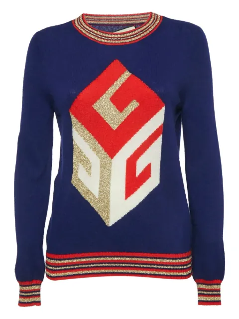 Gucci Pre-Owned 2023 Cube-intarsia jumper