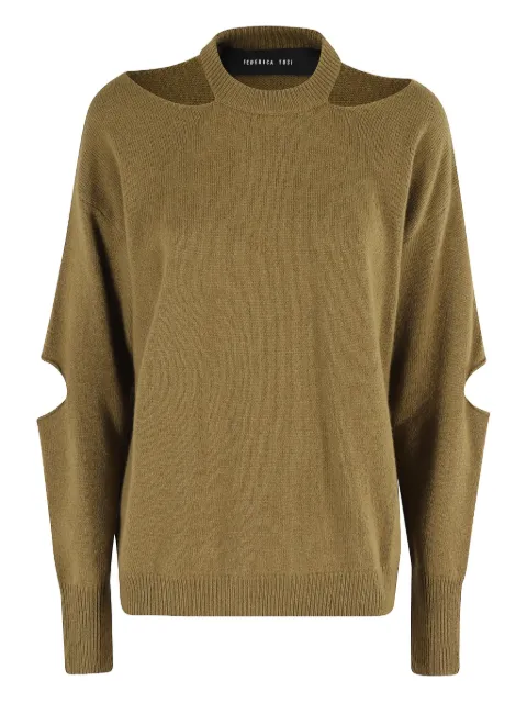 Federica Tosi cut-out long-sleeve sweater