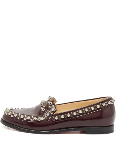 Christian Louboutin Pre-Owned spike leather loafers