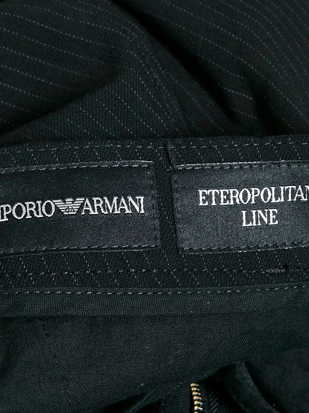 Pre-owned Emporio Armani Wool Trousers In Black