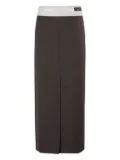 Erika Cavallini centre-seam skirt - Brown