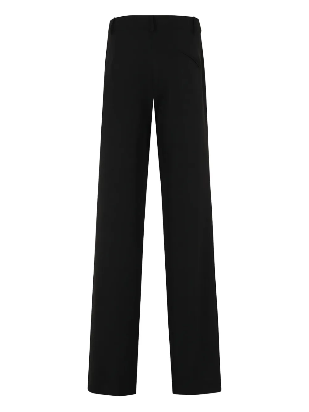 Federica Tosi Straight broek met riemlussen - Zwart