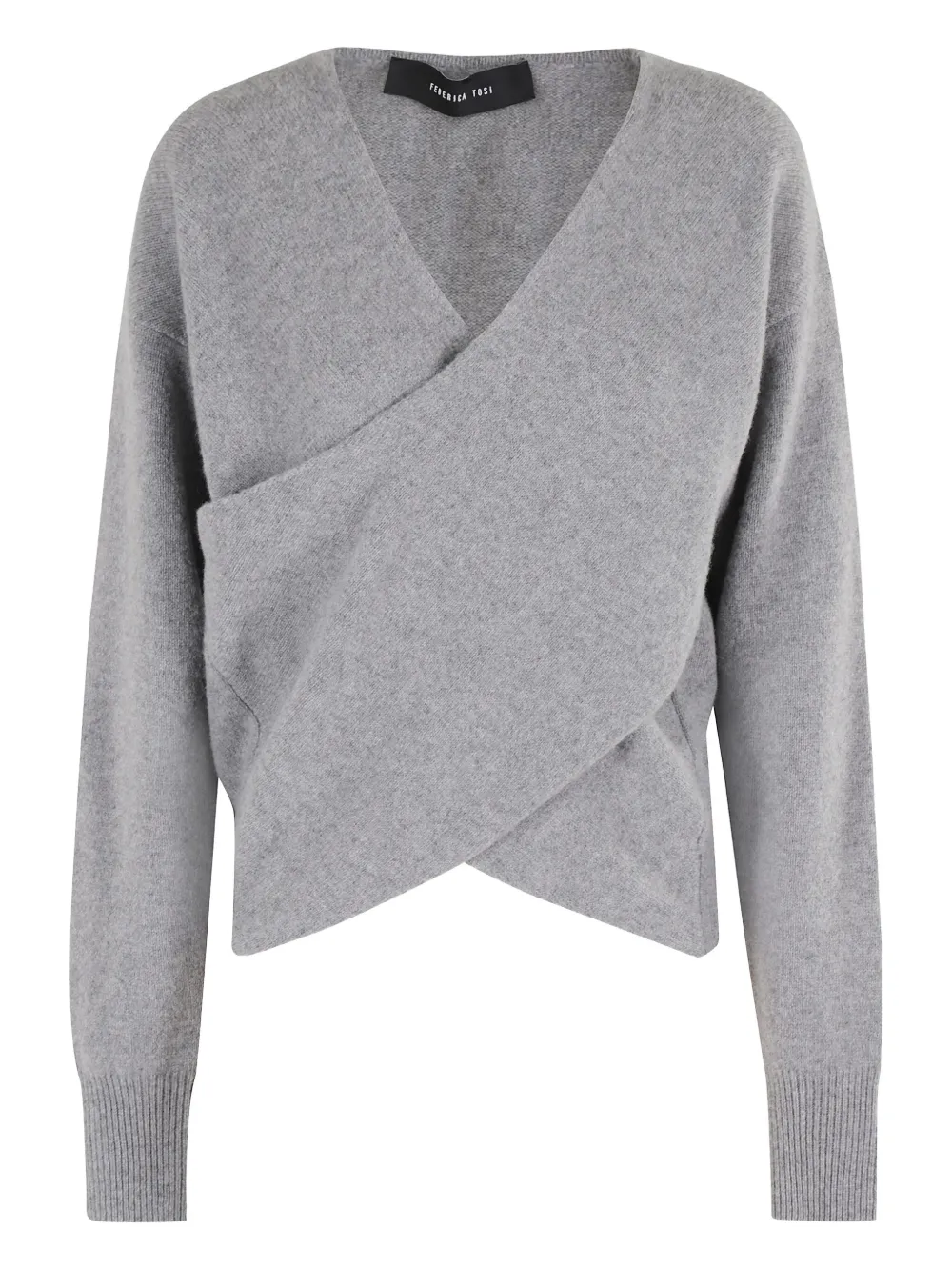 Federica Tosi crossover long-sleeves sweater Grijs