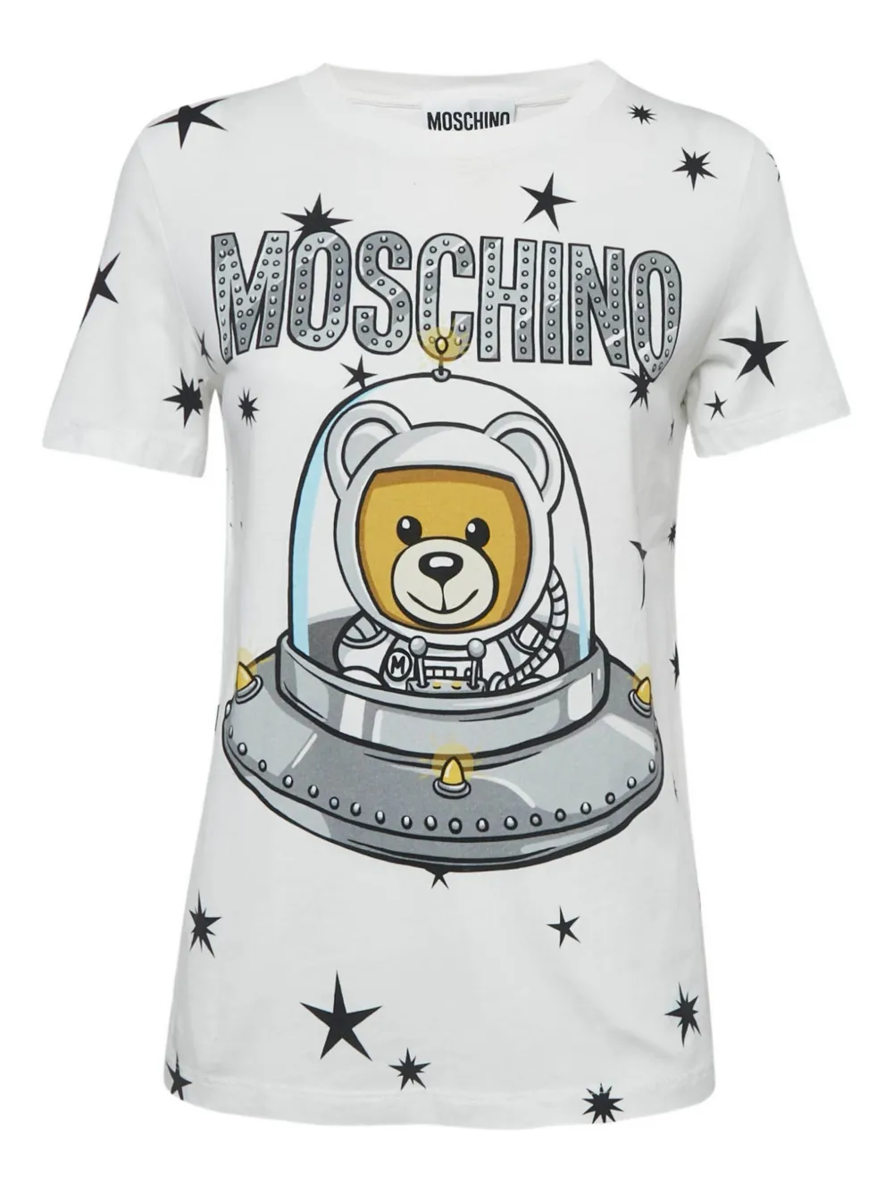 Moschino Pre-Owned bear-spaceship star T-shirt | White | Image 1