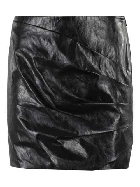 Federica Tosi draped leather-effect mini skirt