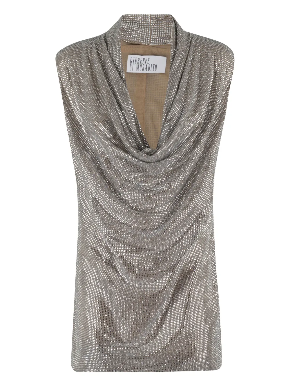 Giuseppe Di Morabito cowl-neck mini dress Beige