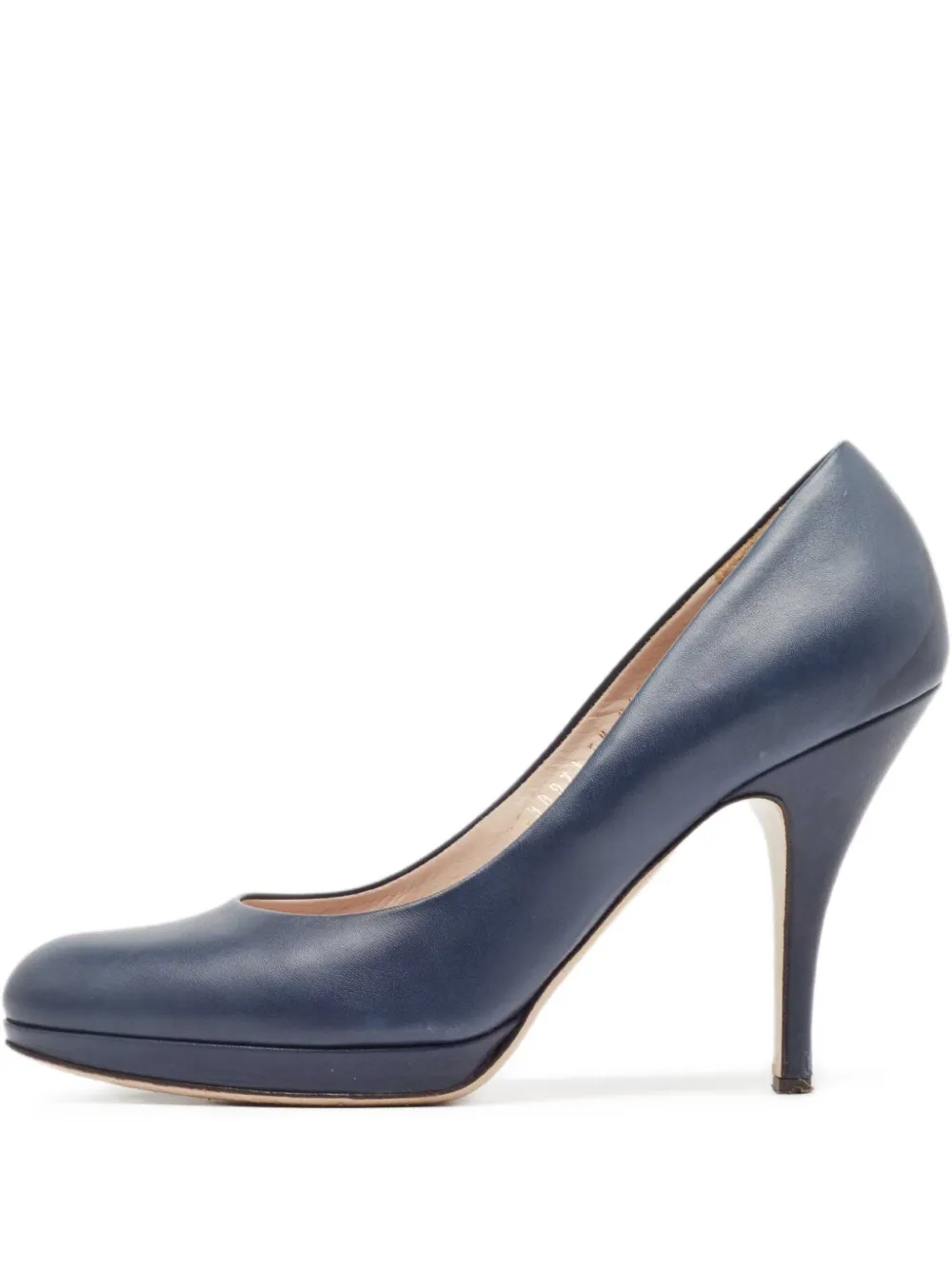 Pre-owned Ferragamo 110mm Leather Pumps In Blue