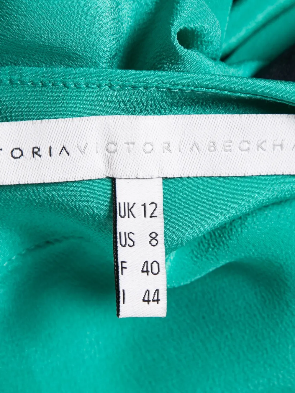Pre-owned Victoria Beckham Pleated Silk Dress In Green