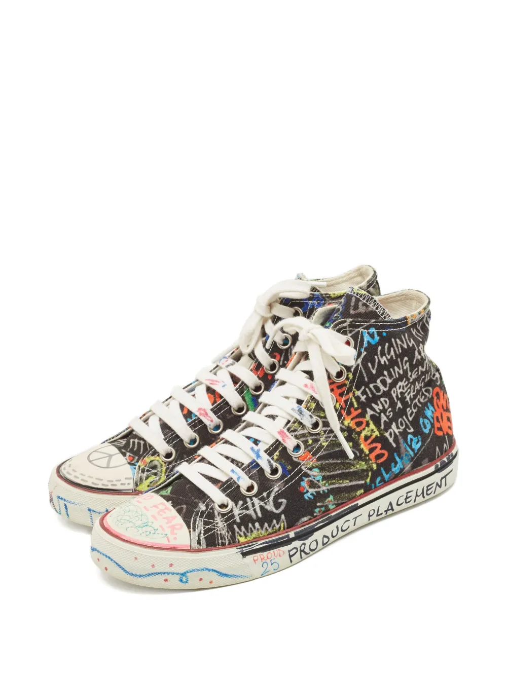 VETEMENTS Sneakers met graffiti-print - Zwart