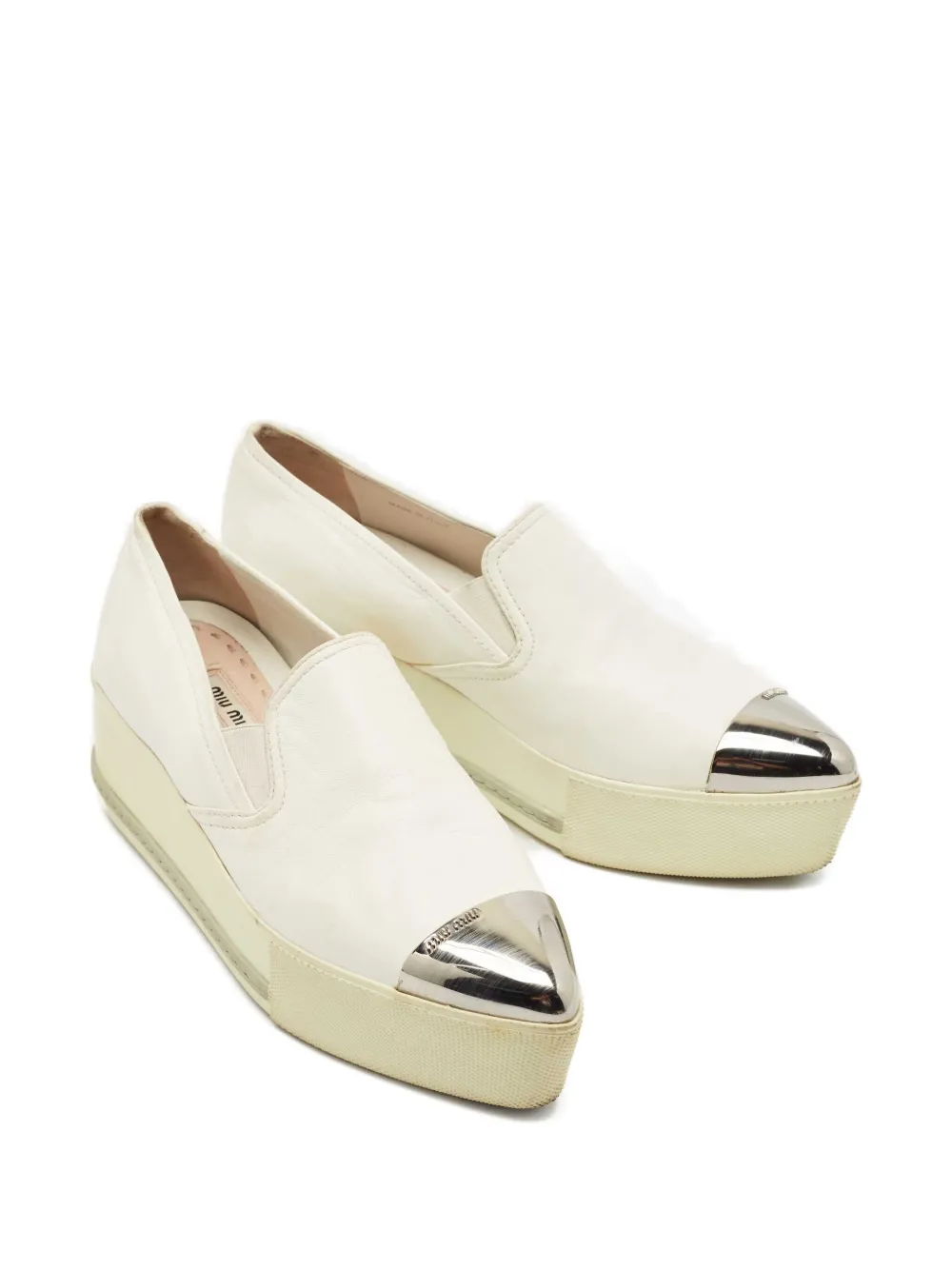 Miu Miu Pre-Owned metal-toe platform sneakers | Image 2