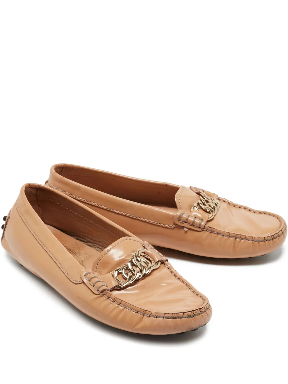Click to view more detailed imagery on our partner's website Pre-owned Tod's Vintage Leather Loafers In Neutral