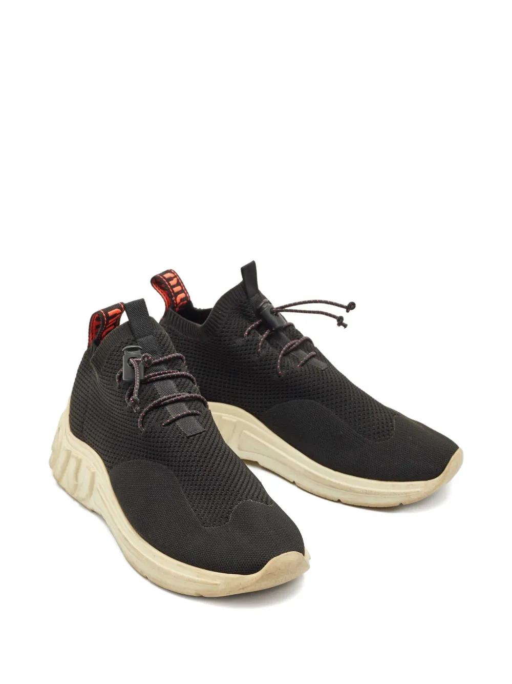 Miu Miu Pre-Owned knitted lace-up sneakers | Image 2