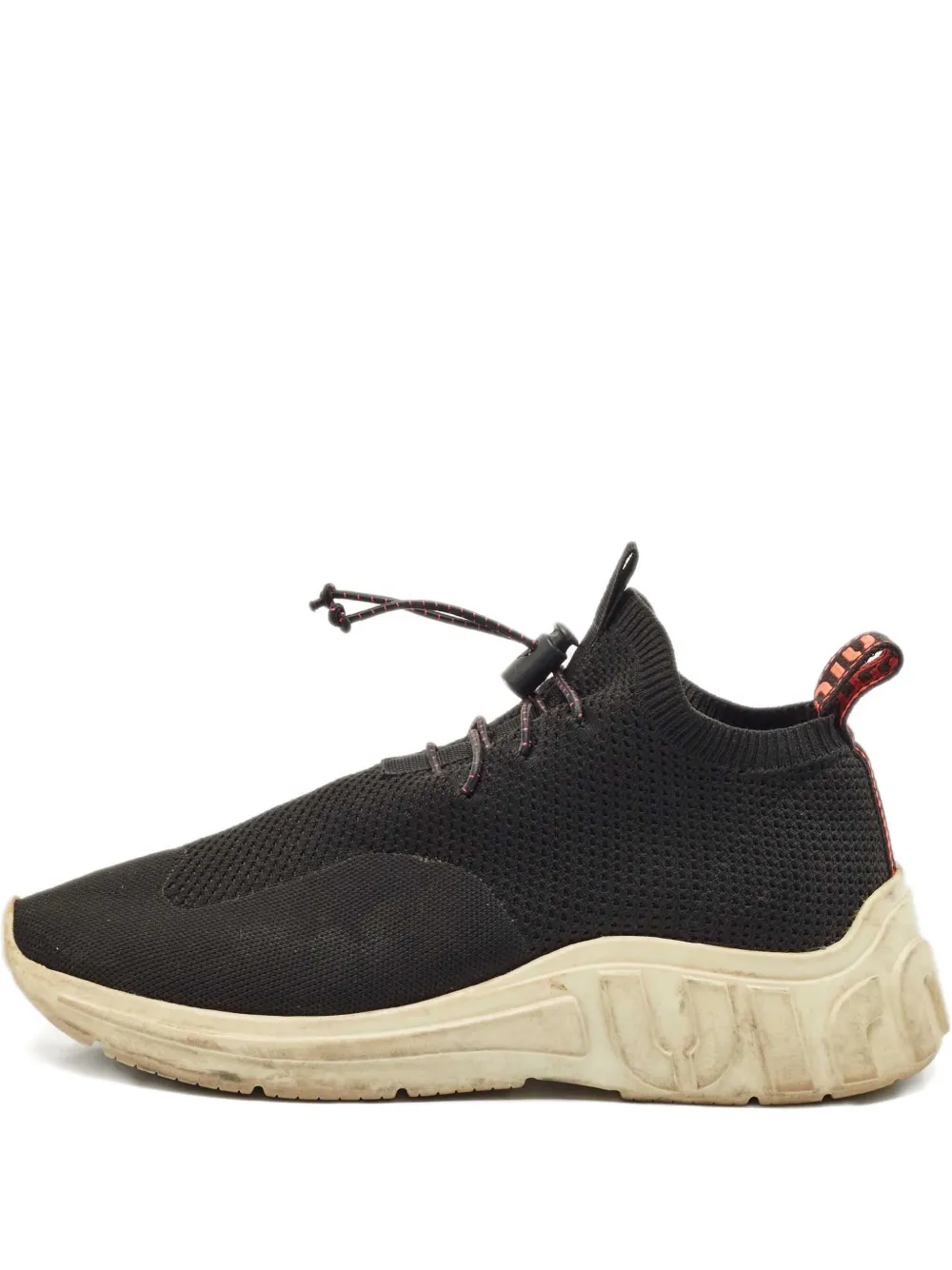 Miu Miu Pre-Owned knitted lace-up sneakers | Black | Image 1
