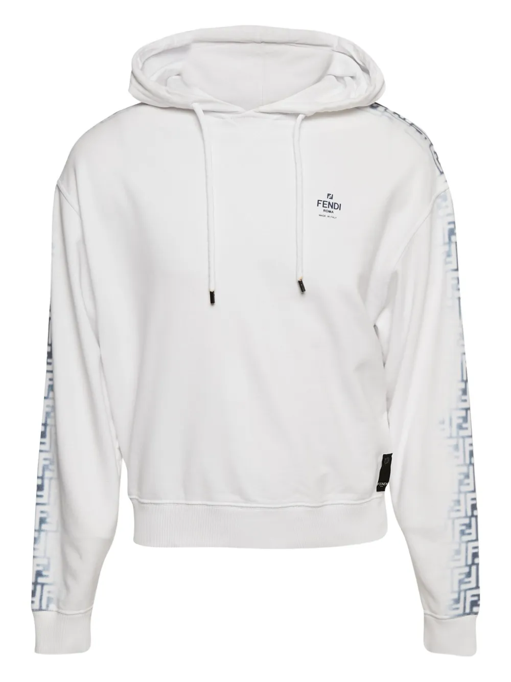 Fendi Pre-Owned cotton FF-logo hoodie | White | Image 1