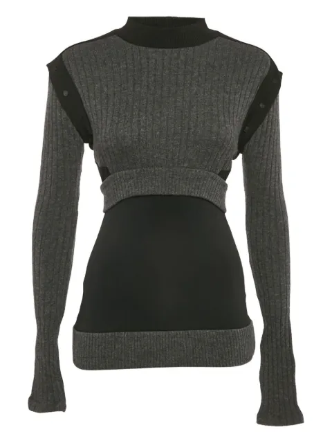 Paco Rabanne Pre-Owned 2024 ribbed detachable-sleeves jumper