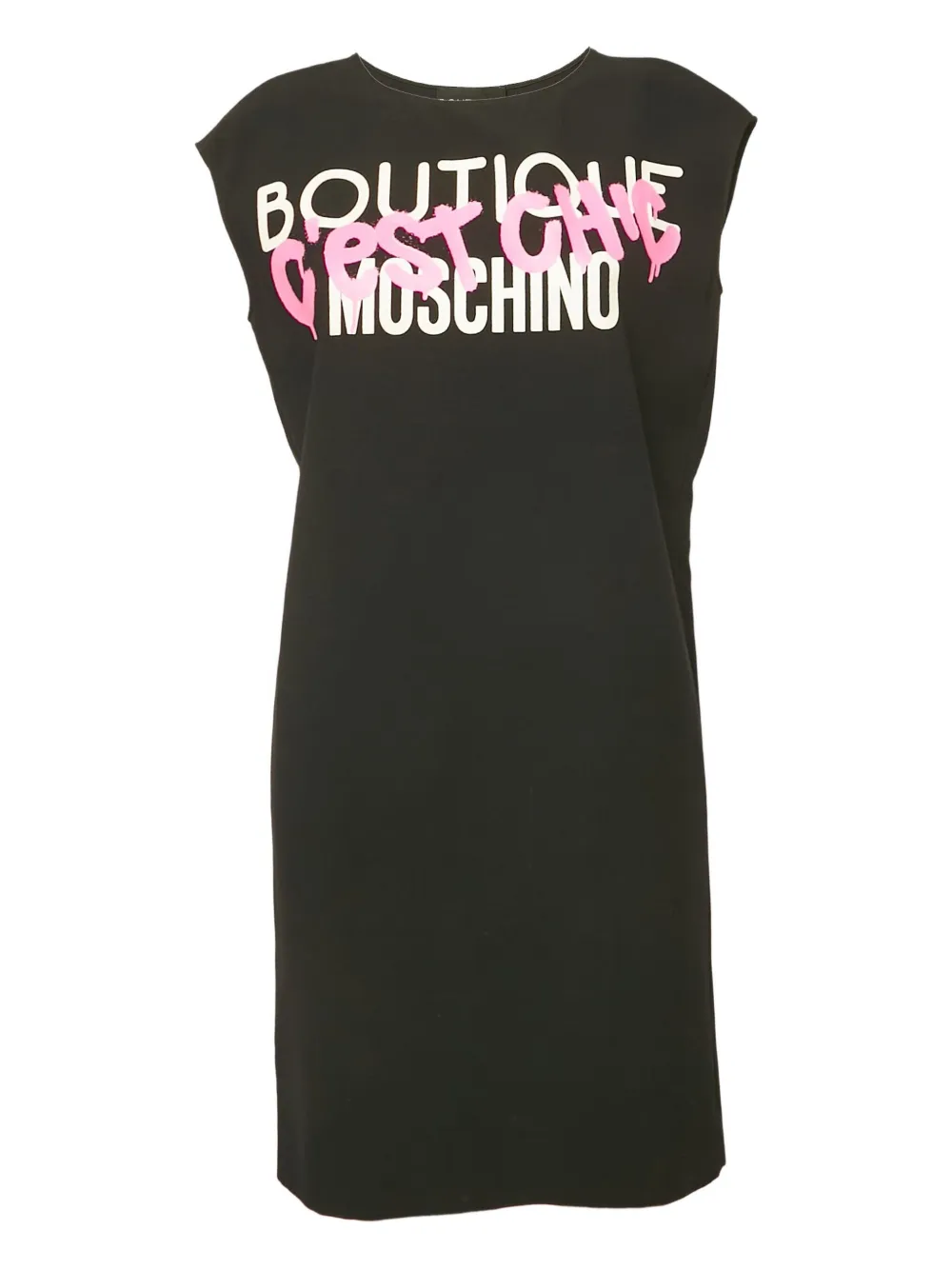 Moschino Pre-Owned graffiti-print mini dress | Black | Image 1