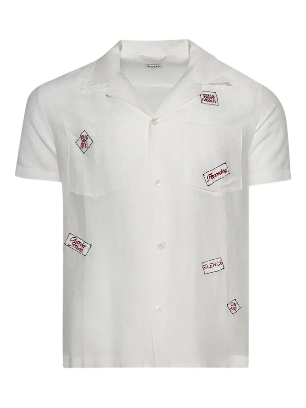 BODE embroidered-details short-sleeve shirt | White | Image 1
