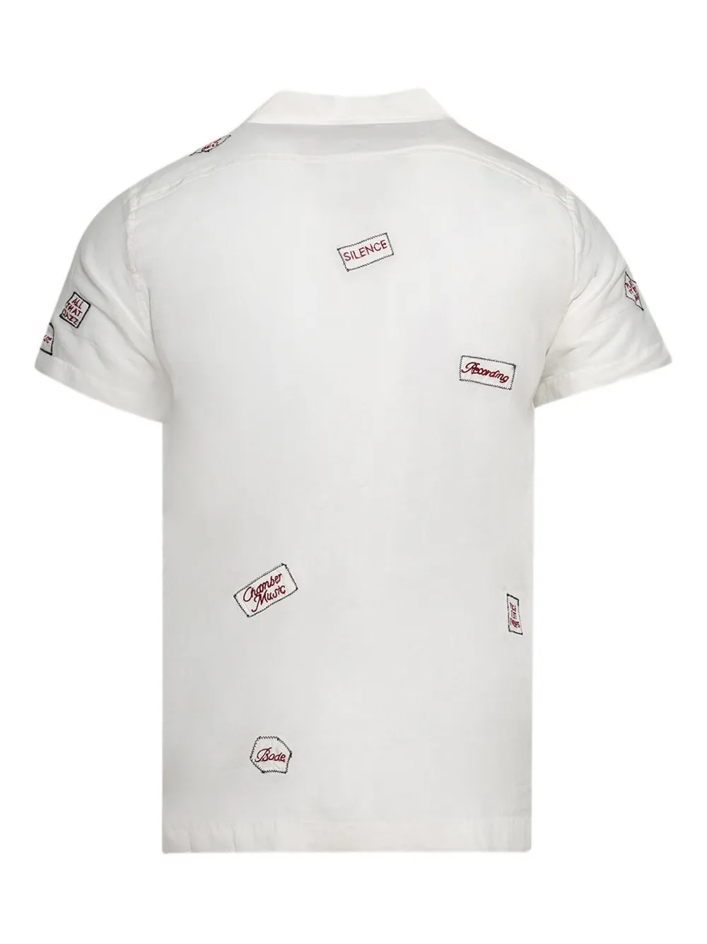 BODE embroidered-details short-sleeve shirt - Wit