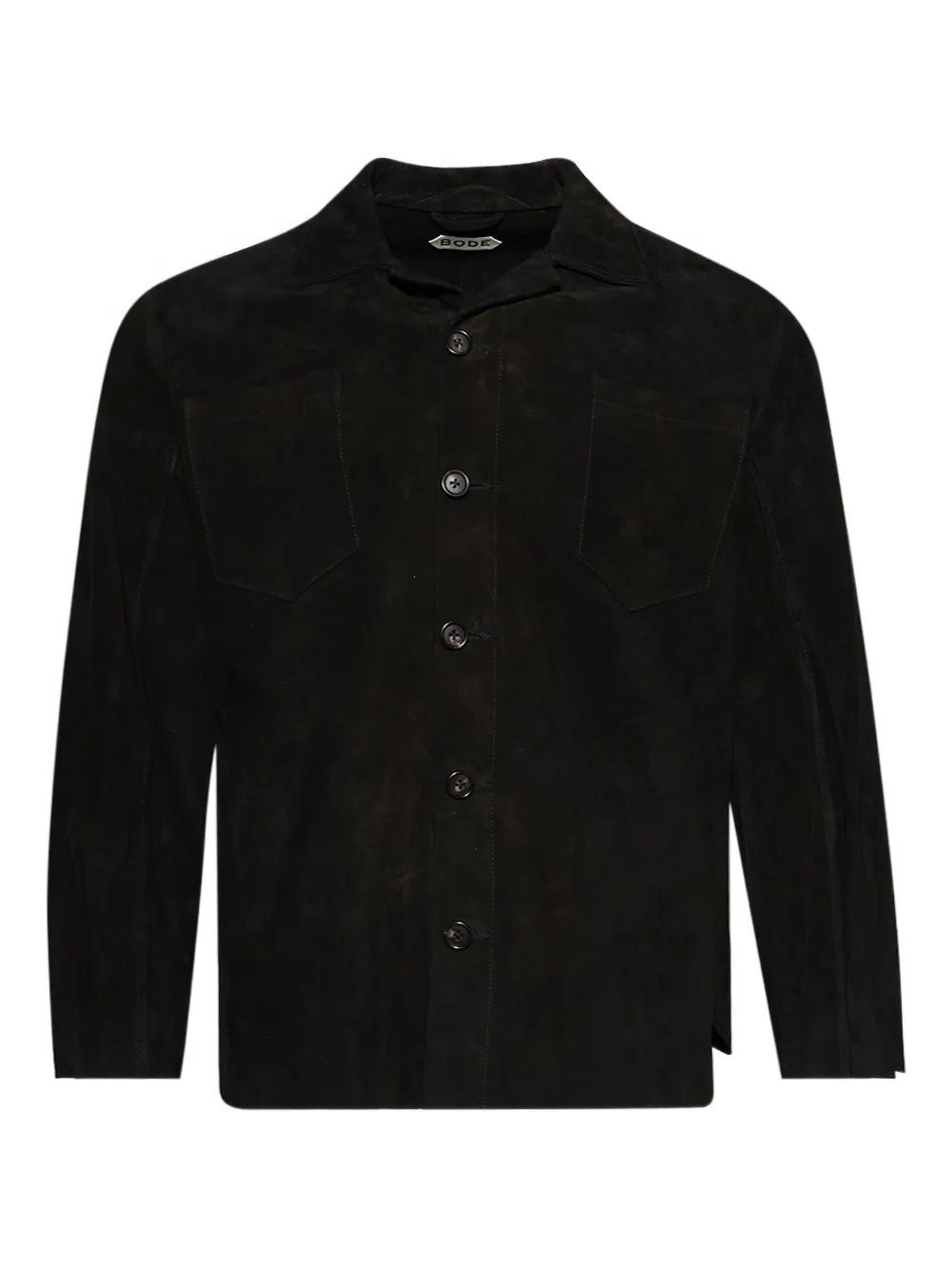 Bode Chest-pocket Shirt Jacket In Black
