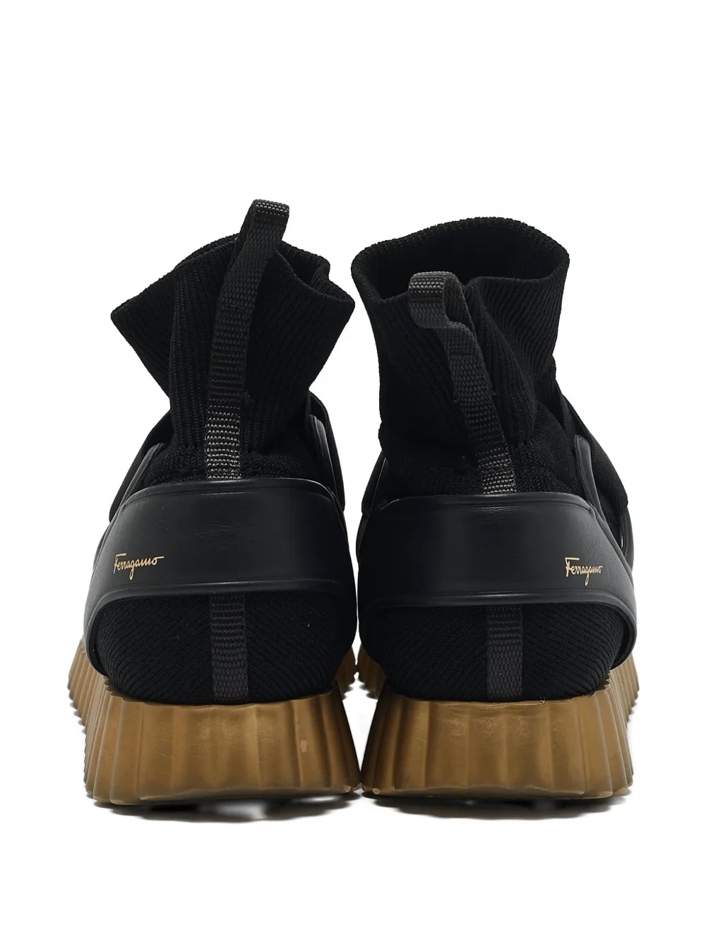 Ferragamo Pre-Owned Gebreide sneakers - Zwart