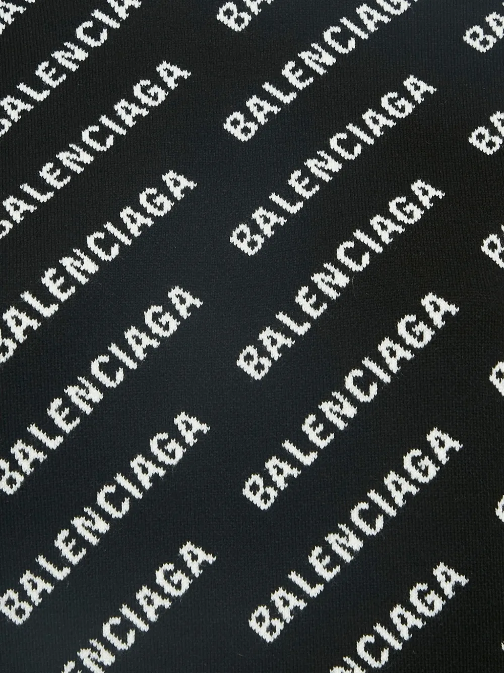 Pre-owned Balenciaga Logo-jacquard Sweater In Black