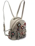 Fendi Pre-Owned Flowerland Leather Backpack - Grey