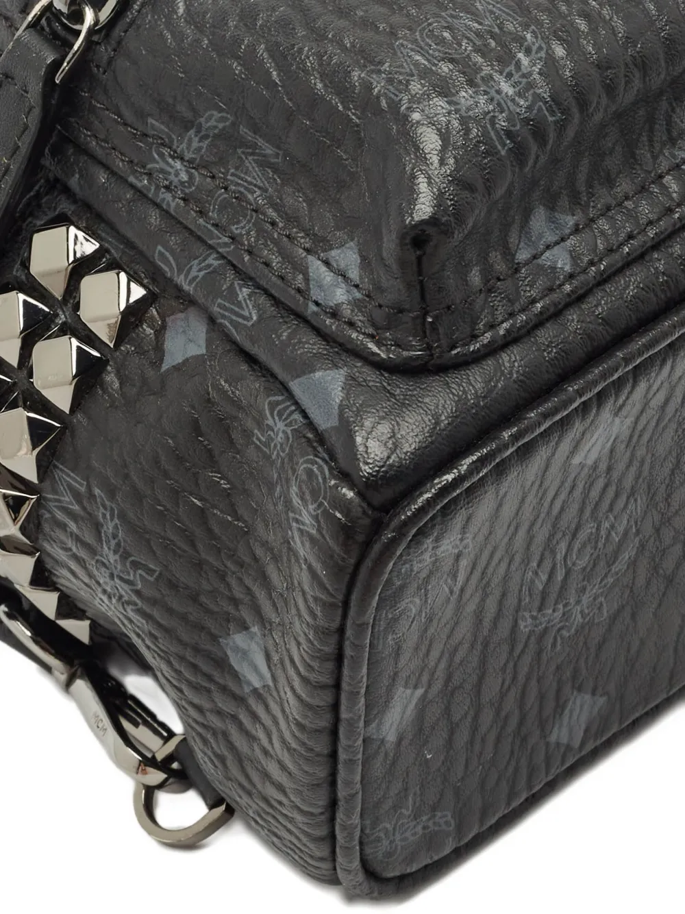 Pre-owned Mcm Stark Stud-embellishment Backpack In Black