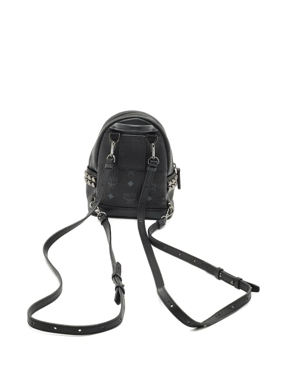 Pre-owned Mcm Stark Stud-embellishment Backpack In Black