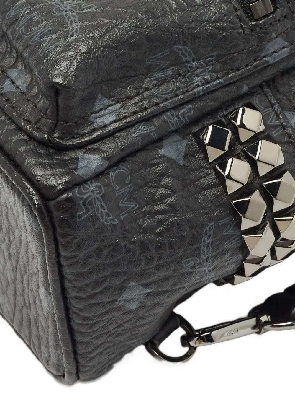 Pre-owned Mcm Stark Stud-embellishment Backpack In Black