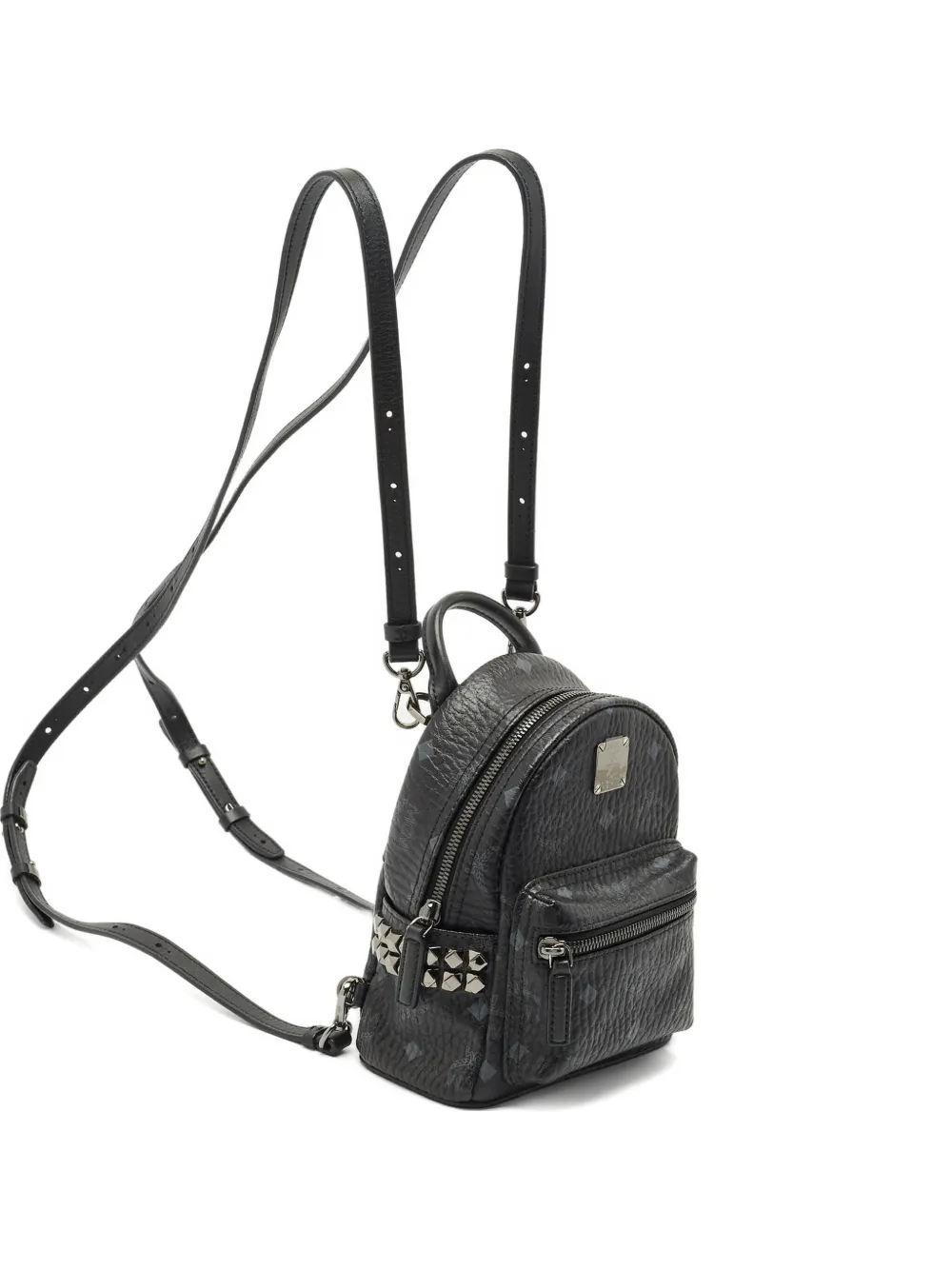 Pre-owned Mcm Stark Stud-embellishment Backpack In Black
