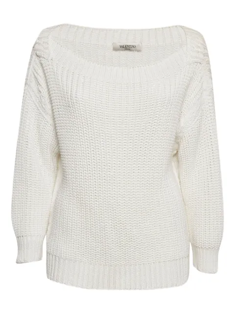 Valentino Pre-Owned open-knit cotton sweater