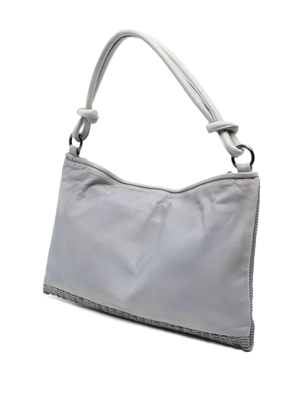 Reptile's House Lune Knotted-handle Shoulder Bag In Gray