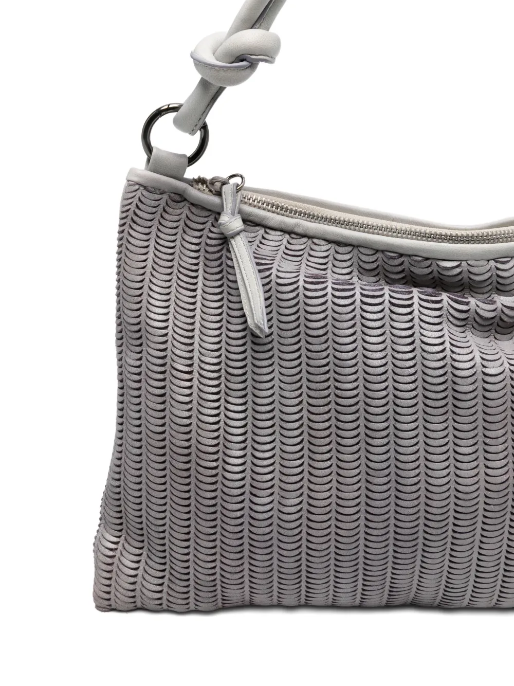 Reptile's House Lune Knotted-handle Shoulder Bag In Gray