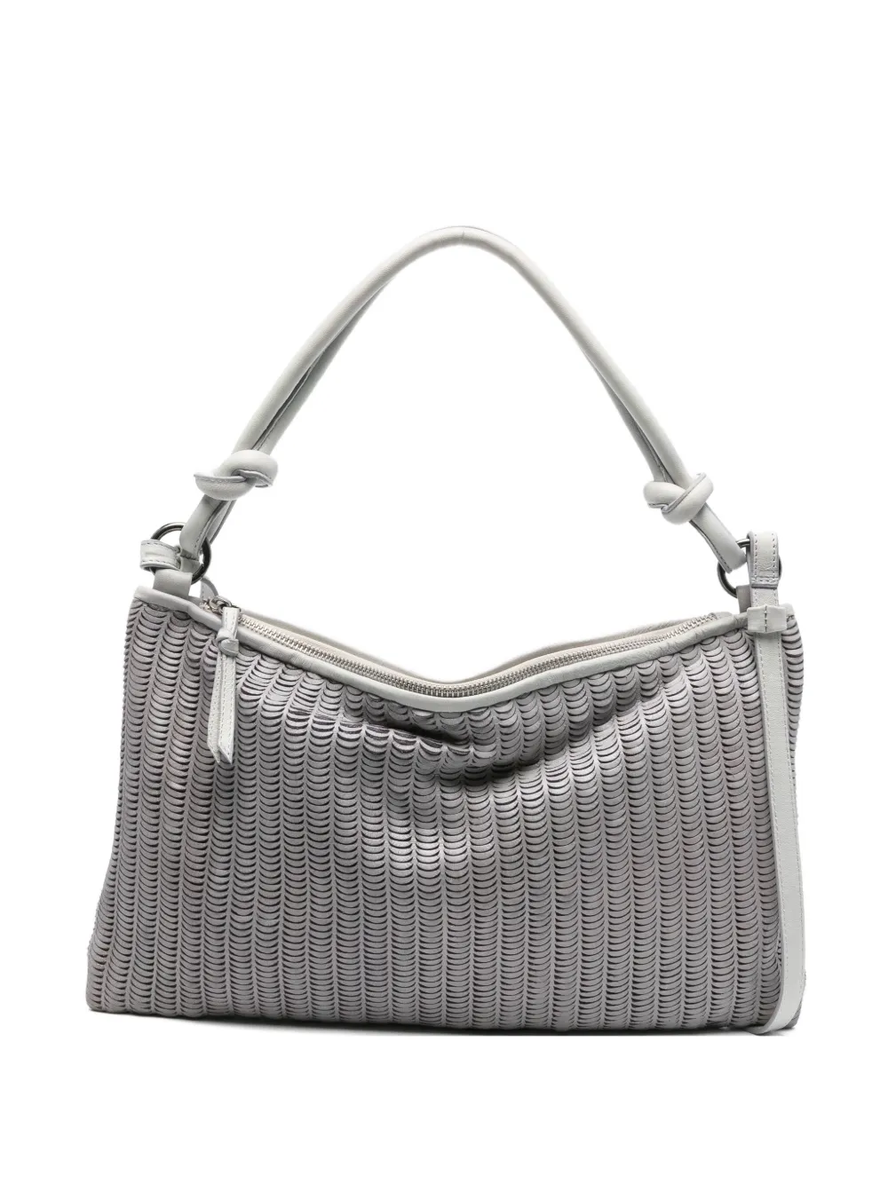 Reptile's House Lune Knotted-handle Shoulder Bag In Gray