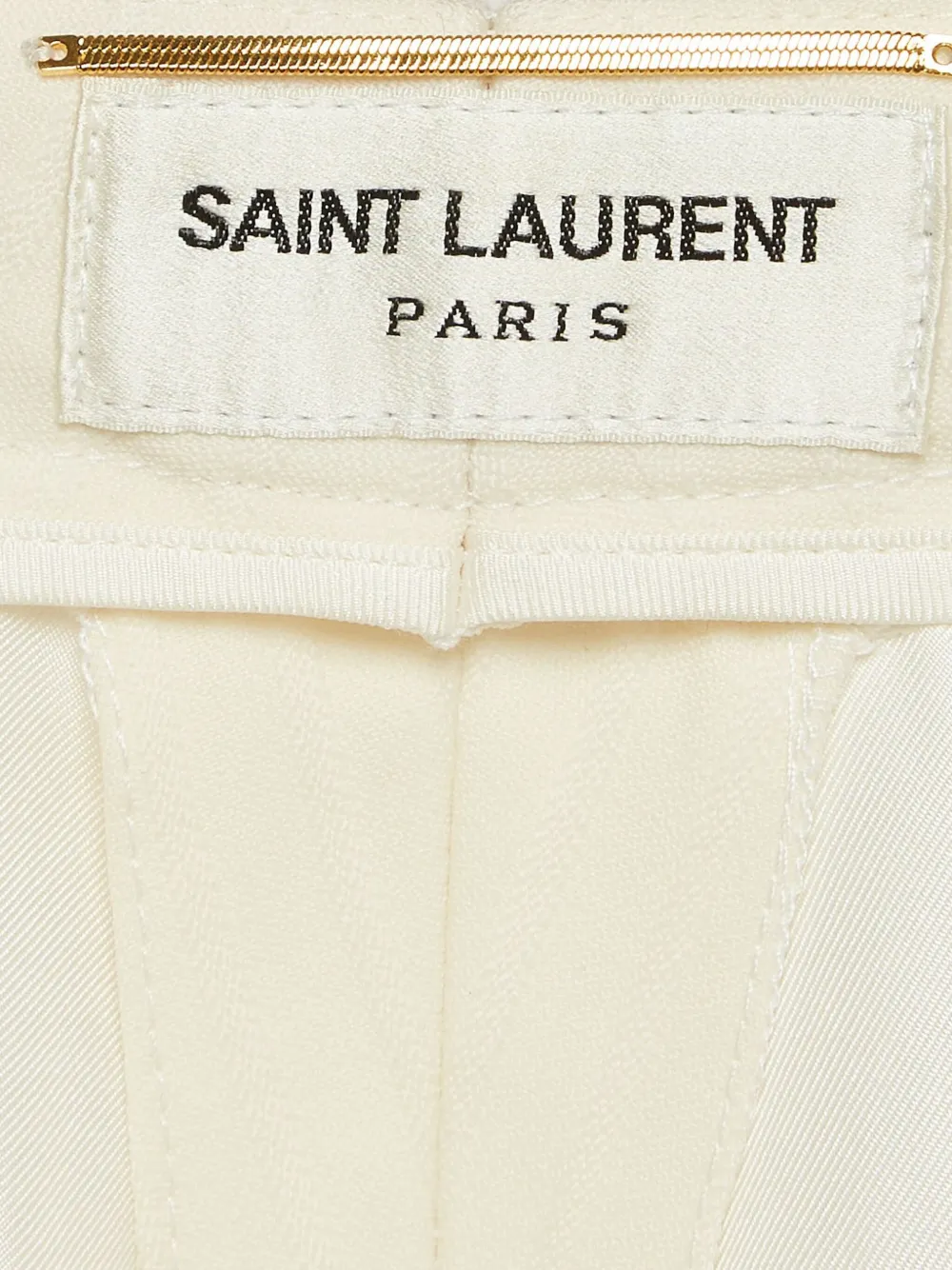 Pre-owned Saint Laurent Wool Pleated Shorts In Neutral