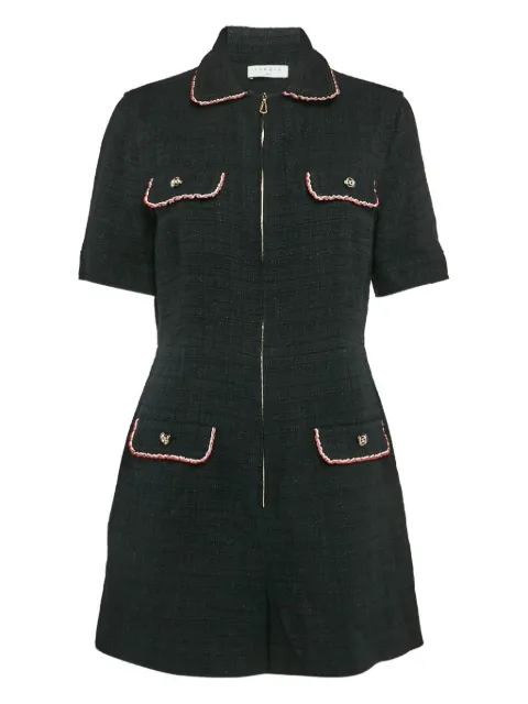 SANDRO tweed pocket playsuit
