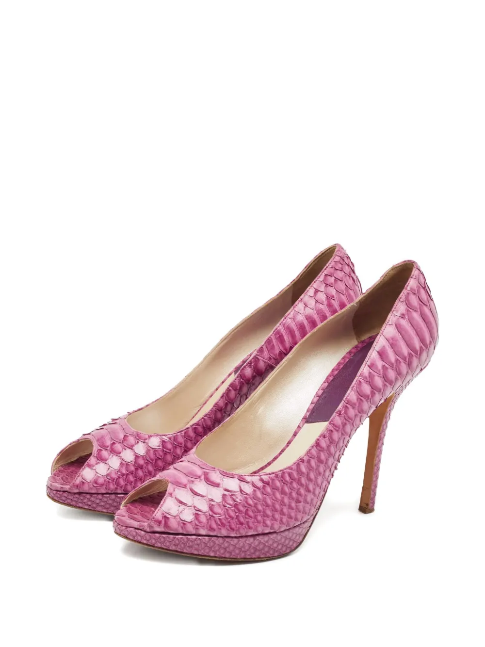 Christian Dior Pre-Owned 110 mm Miss Dior pumps met open neus - Roze