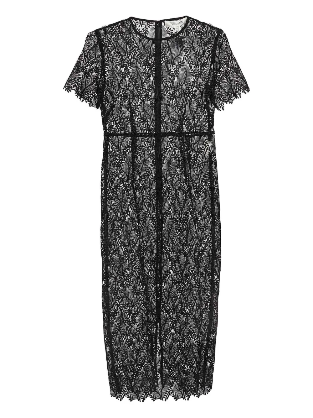 Diane Von Furstenberg Vintage lace floral midi dress | Black | Image 1