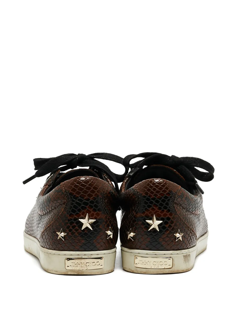 Jimmy Choo Pre-Owned python-embossed leather star sneakers | Image 2