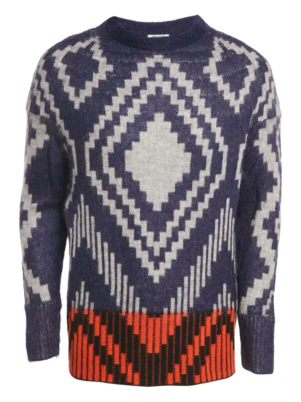 Kenzo Pre-Owned geometric-intarsia sweater | Blue | Image 1