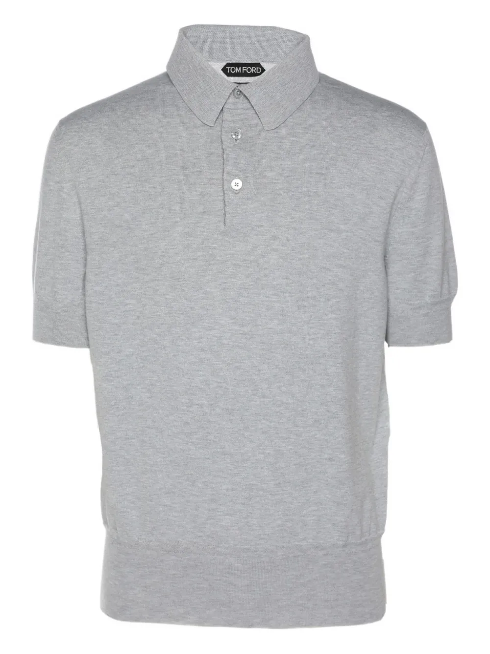 Tom Ford Vintage fine-knit polo shirt | Grey | Image 1