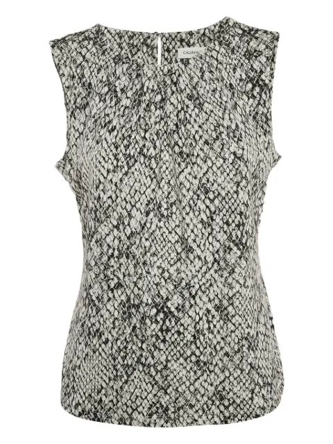 Calvin Klein Vintage top sin mangas con estampado de piel de serpiente
