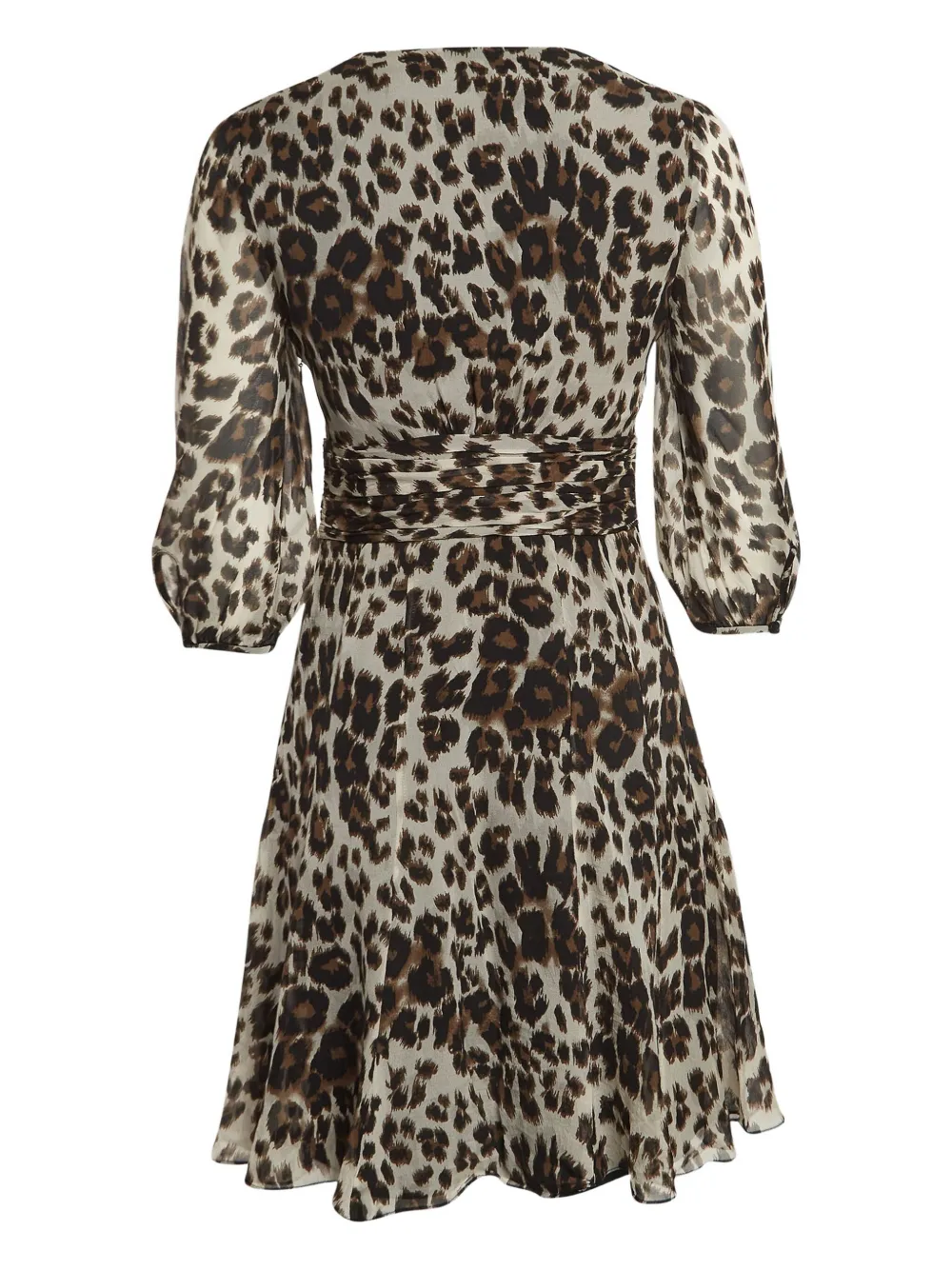 DVF Diane von Furstenberg Zijden jurk met luipaardprint - Beige