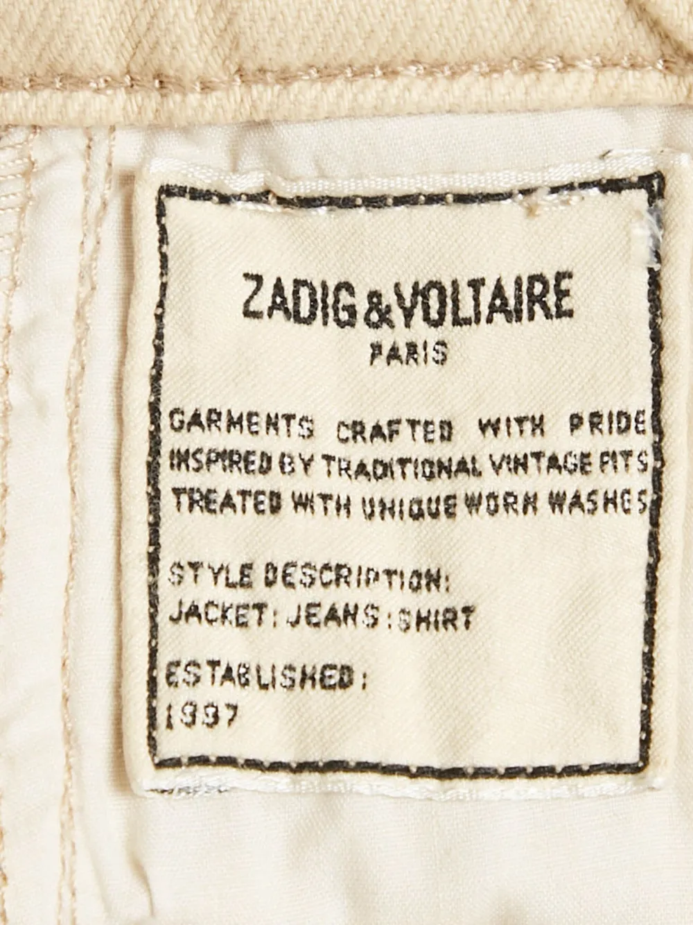 Pre-owned Zadig & Voltaire David Tie-dye Jeans In Neutral
