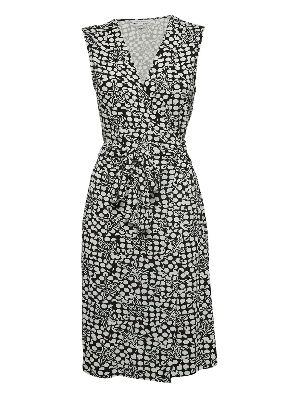 Diane Von Furstenberg Vintage star-print wrap midi dress | Black | Image 1