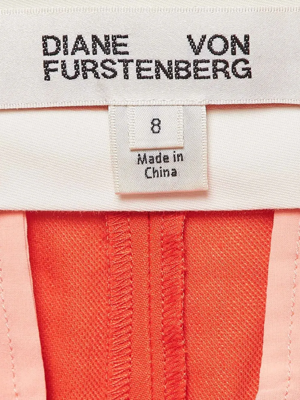 Pre-owned Diane Von Furstenberg Vintage  Tailored Trousers In Orange
