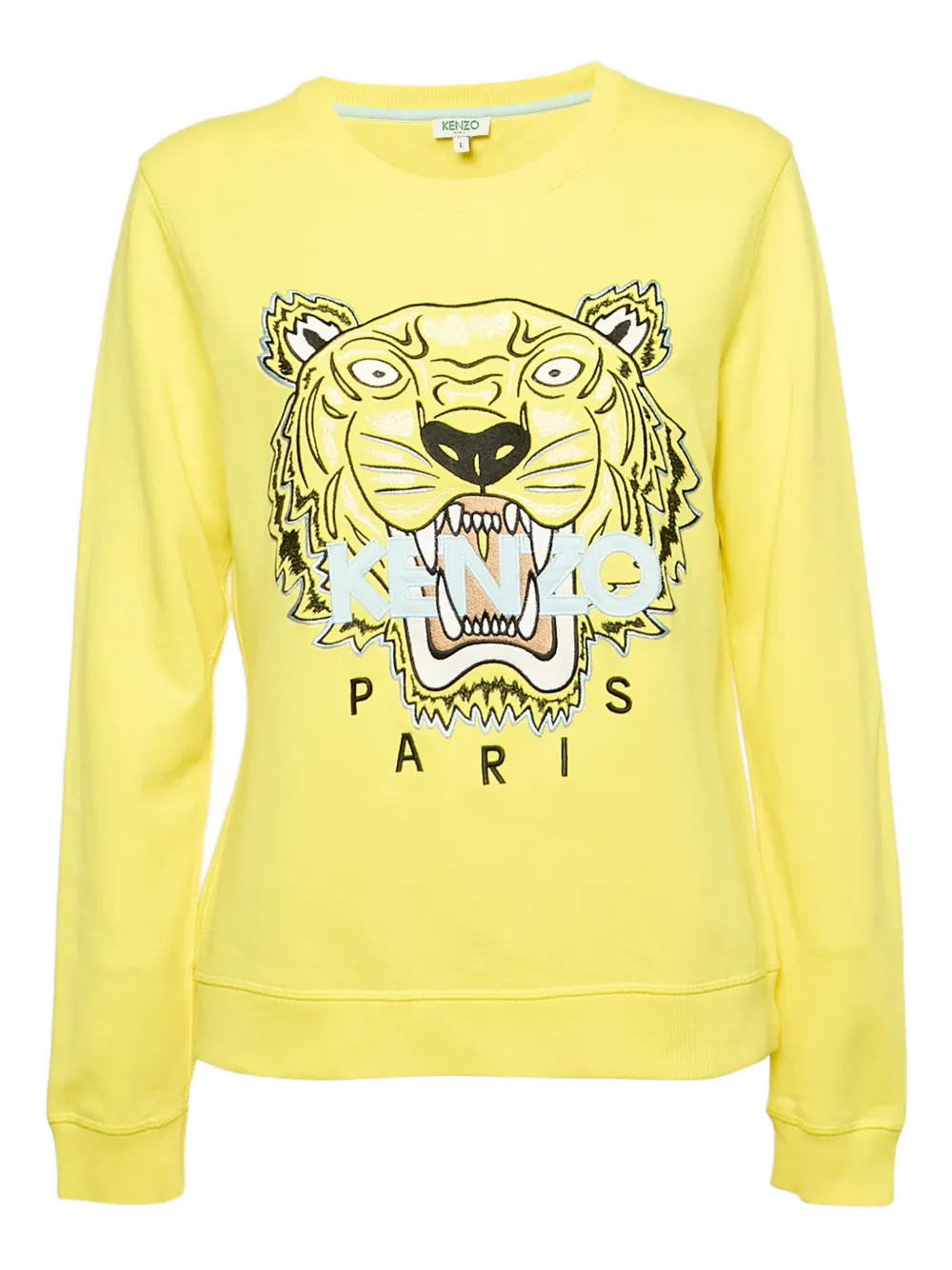 Kenzo Pre-Owned tiger-embroidery sweatshirt | Yellow | Image 1