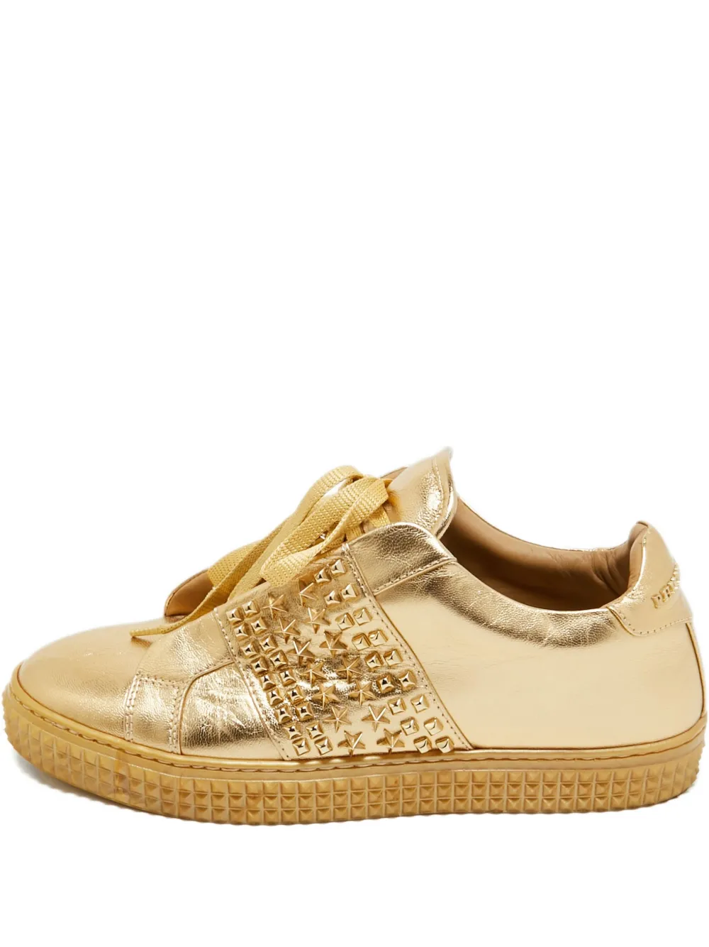 Philipp Plein Sneakers in pelle con borchie - Giallo